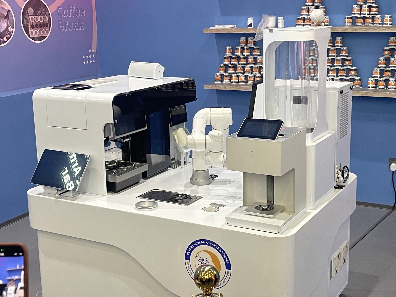 Automated robotics unit demonstrated at a digital innovation showcase