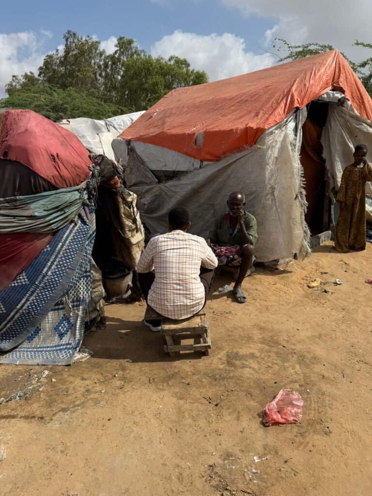 A family shelter in a displacement settlement