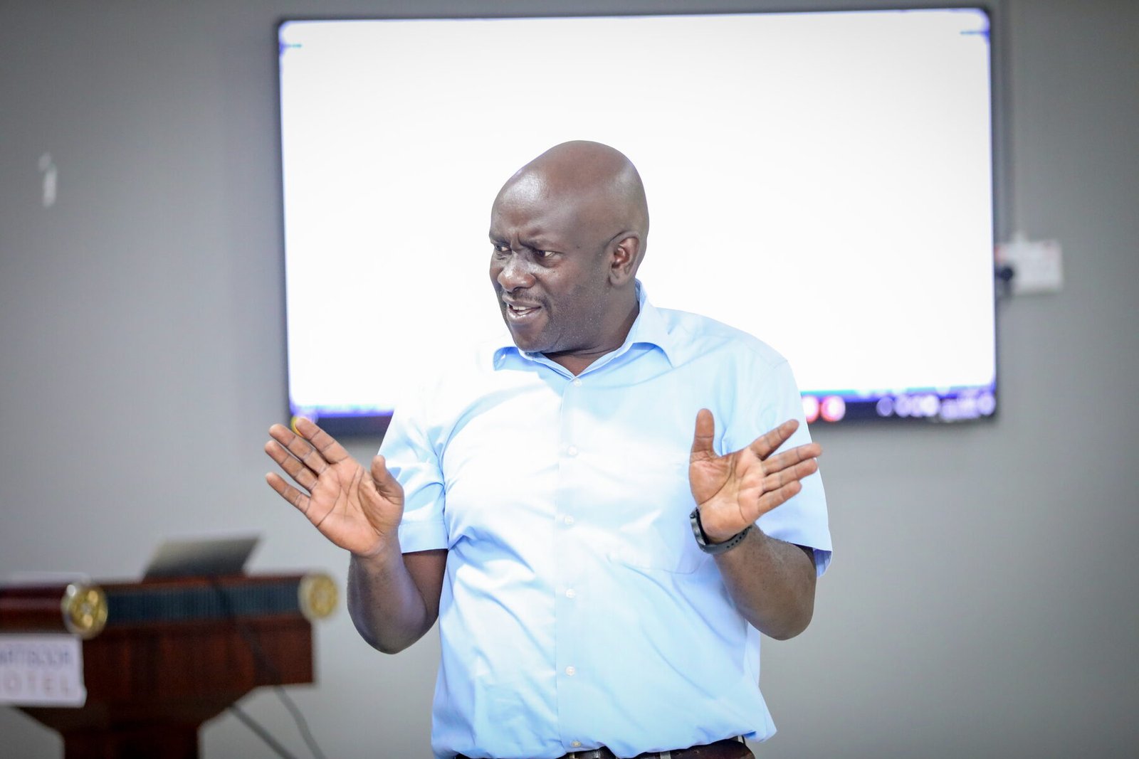 Facilitator leading a capacity strengthening training session